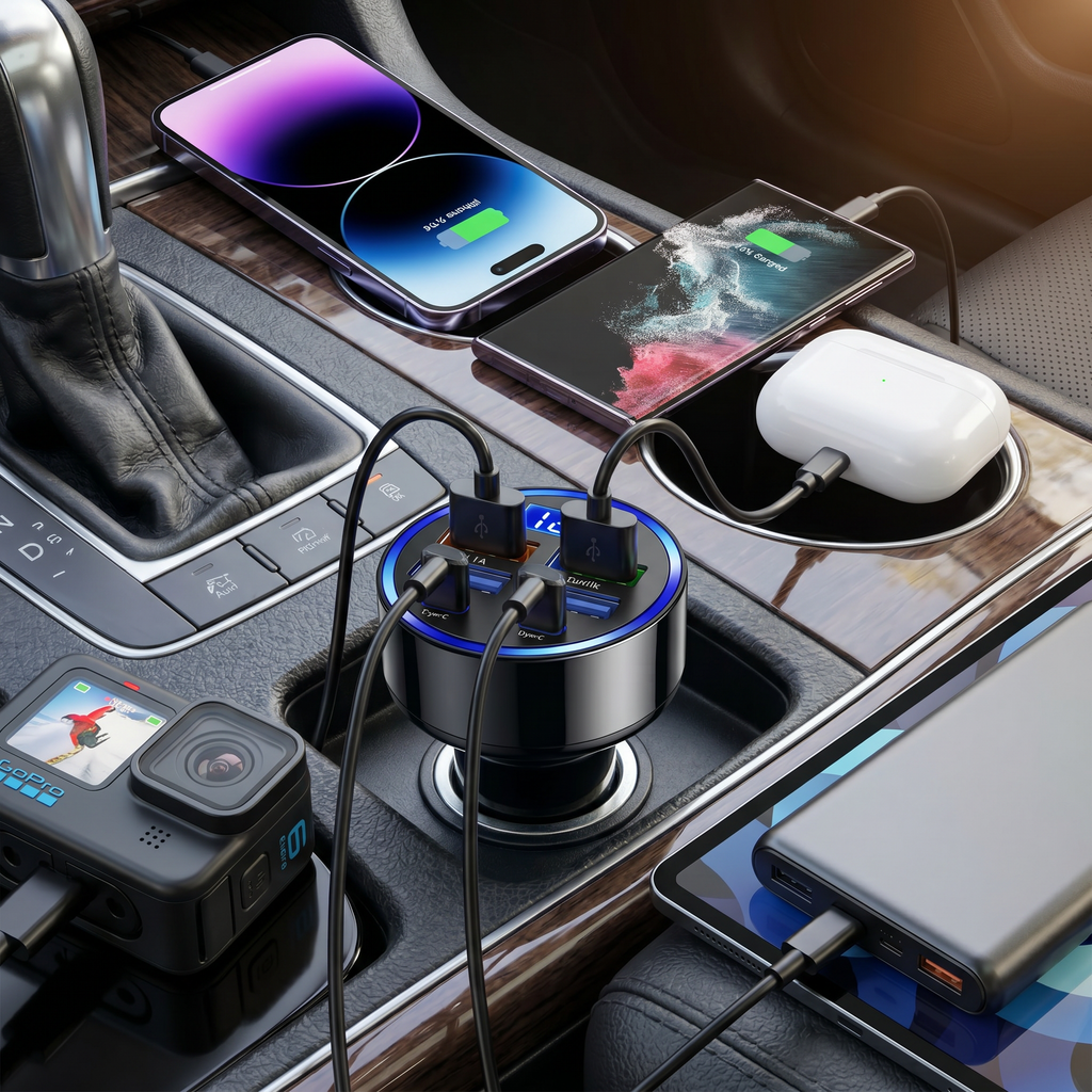6 Port Car Charger